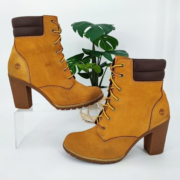 Timberland Women's Wheat Nubuck Leather Ankle Boot Size 9.5 - Picture 1 of 11